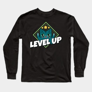 Level Up Kitty Long Sleeve T-Shirt